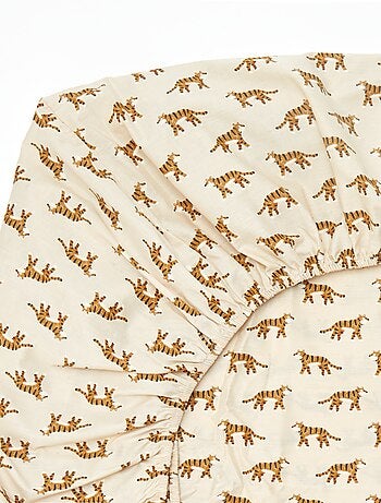 Sábana bajera ajustable individual (140x200) de algodón - Kiabi Home