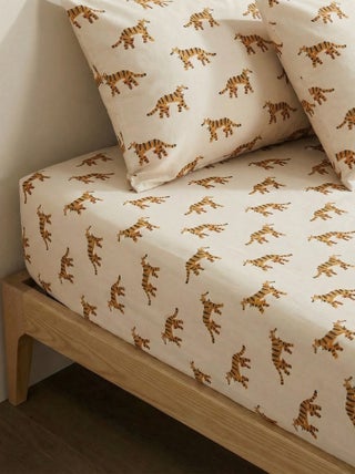 Sábana bajera ajustable individual (140x200) de algodón - Kiabi Home