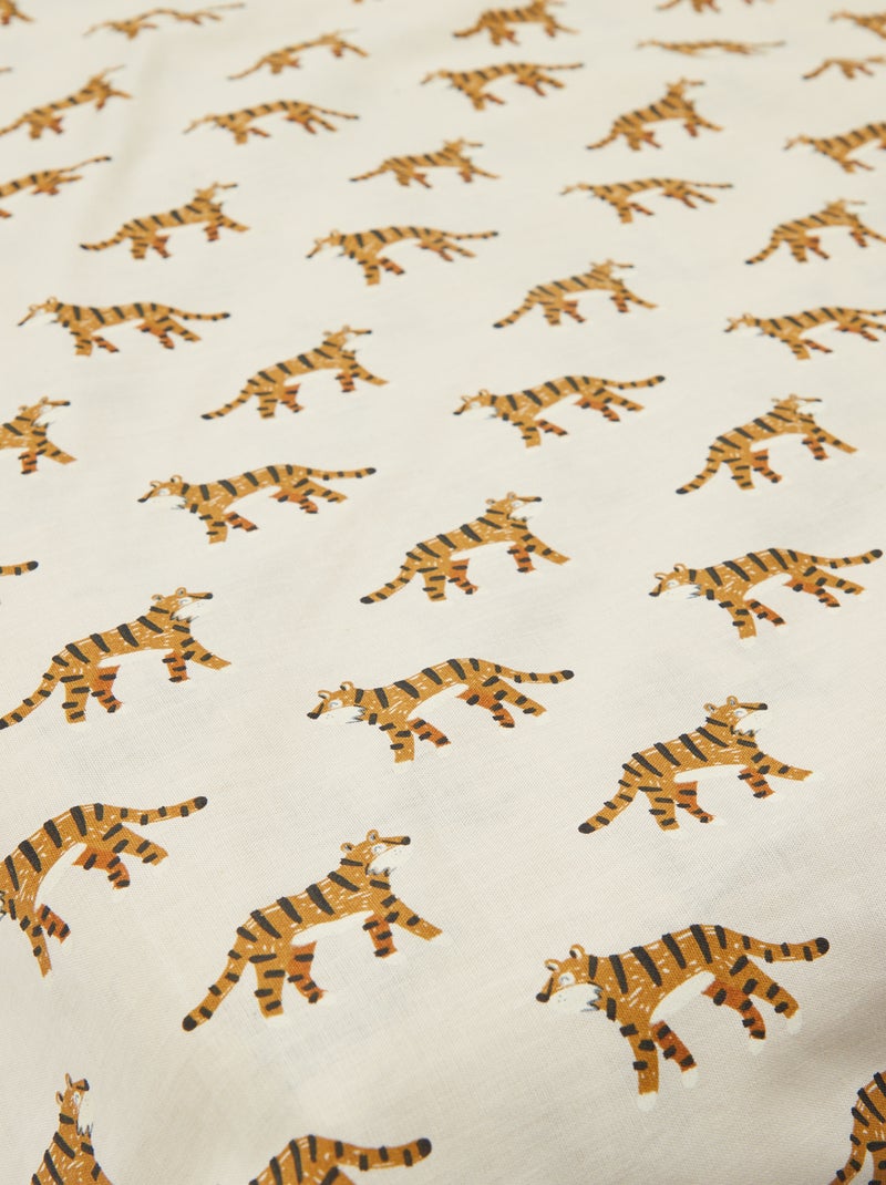 Sábana bajera ajustable individual (140x200) de algodón - Kiabi Home BLANCO - Kiabi