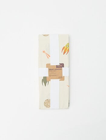 Sábana bajera ajustable individual (90x190) de algodón - Kiabi Home