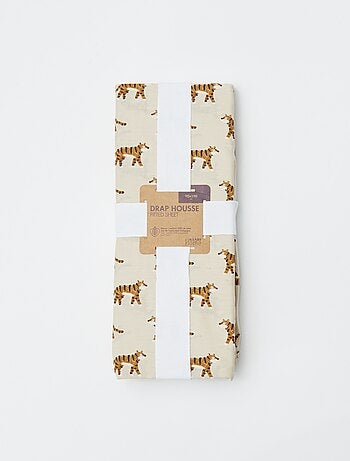 Sábana bajera ajustable individual (90x190) de algodón - Kiabi Home