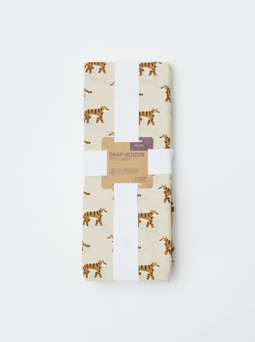 Sábana bajera ajustable individual (90x190) de algodón - Kiabi Home - Kiabi