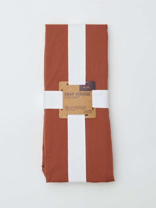 Sábana bajera ajustable individual (90x190) de algodón - Kiabi Home - Kiabi