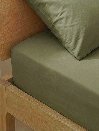 Sábana bajera ajustable individual (90x190) de algodón - Kiabi Home