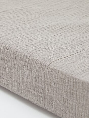 Sábana bajera para 2 personas (150x200cm) de gasa de algodón - Kiabi Home