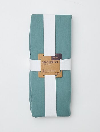 Sábana bajera ajustable para 2 personas (180x200) de algodón - Kiabi Home