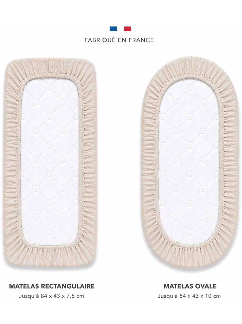 Sábana bajera ajustable para moisés en gasa de algodón | SEVIRA KIDS Beige - Kiabi