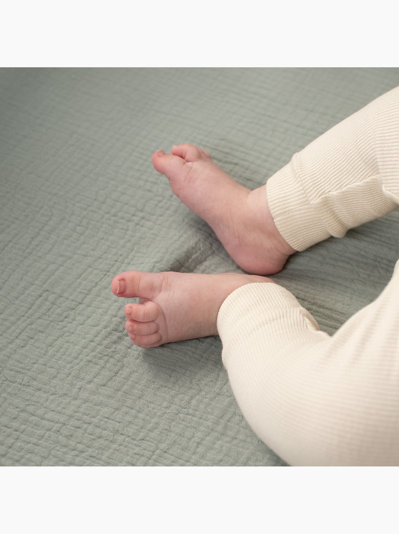 Sábana bajera ajustable para moisés en gasa de algodón | SEVIRA KIDS Blanco - Kiabi