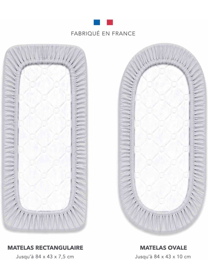 Sábana bajera ajustable para moisés en gasa de algodón | SEVIRA KIDS Gris - Kiabi