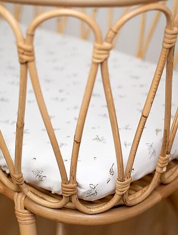 Sábana bajera ajustable para moisés en gasa de algodón | SEVIRA KIDS
