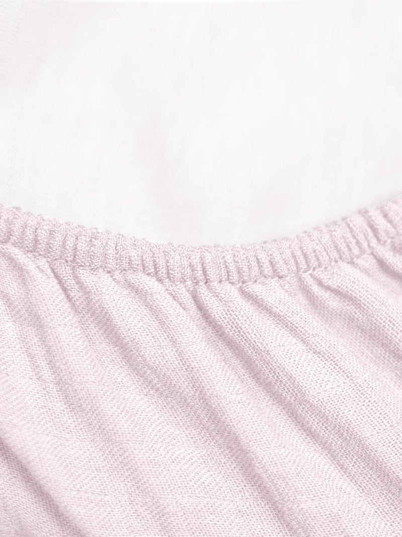 Sábana bajera ajustable para moisés en gasa de algodón | SEVIRA KIDS Rosa - Kiabi