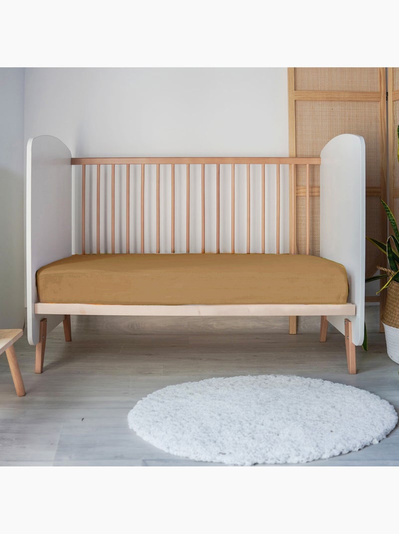 Sábana bajera baby jersey 100% algodón Marrón claro - Kiabi