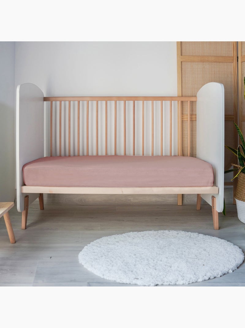 Sábana bajera baby jersey 100% algodón Rosa viejo - Kiabi
