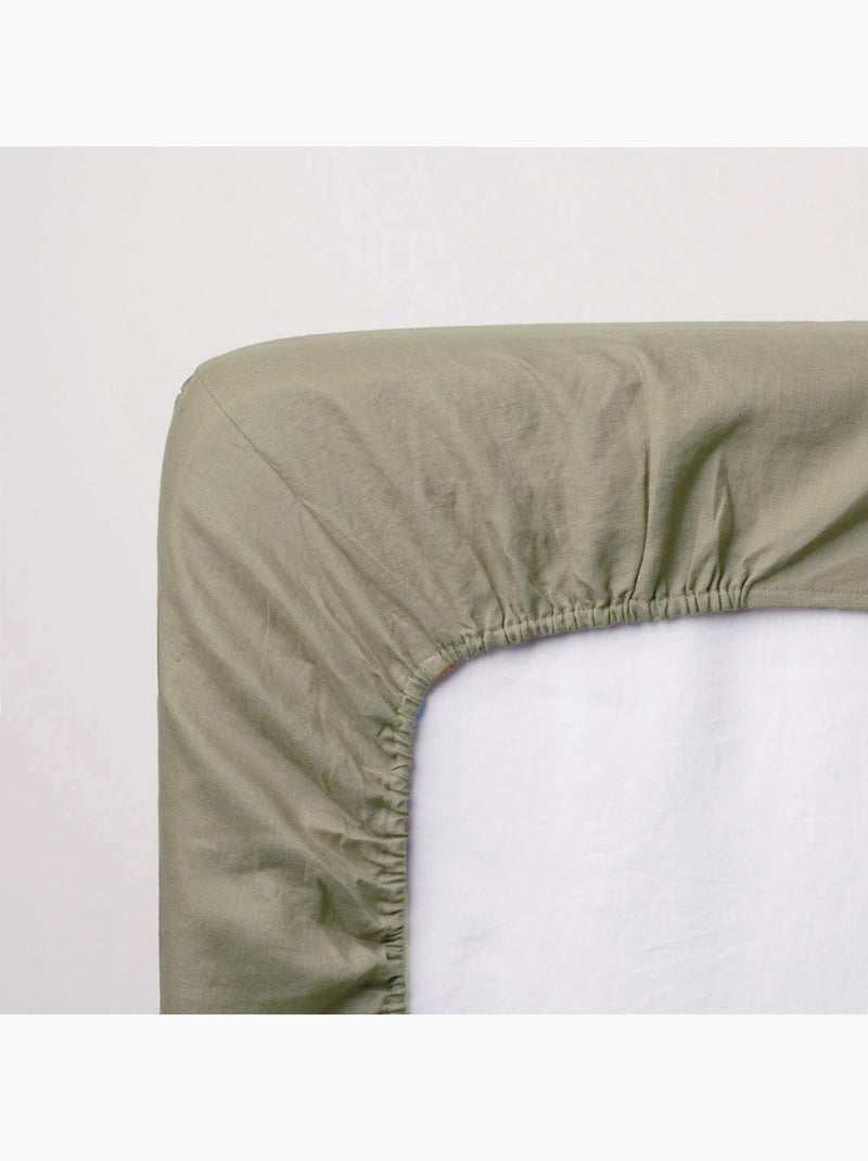 Sábana bajera baby jersey 100% algodón Verde claro - Kiabi