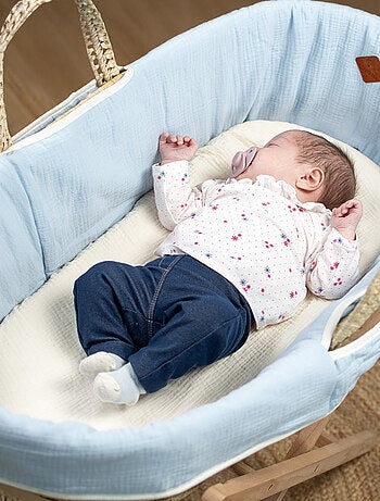 Sábana bajera capazo bebé gasa algodón | SEVIRA KIDS