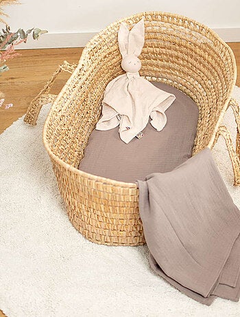 Sábana bajera capazo bebé gasa algodón | SEVIRA KIDS