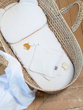 Sábana bajera capazo bebé gasa algodón | SEVIRA KIDS