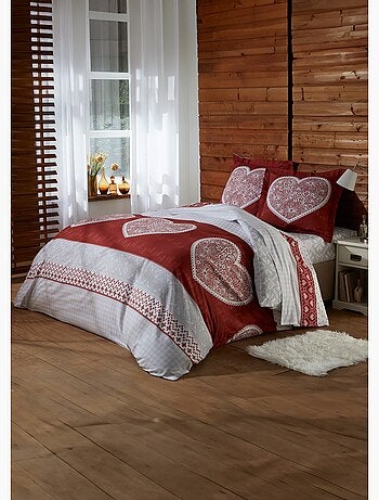 Sábana bajera con estampado de chalet