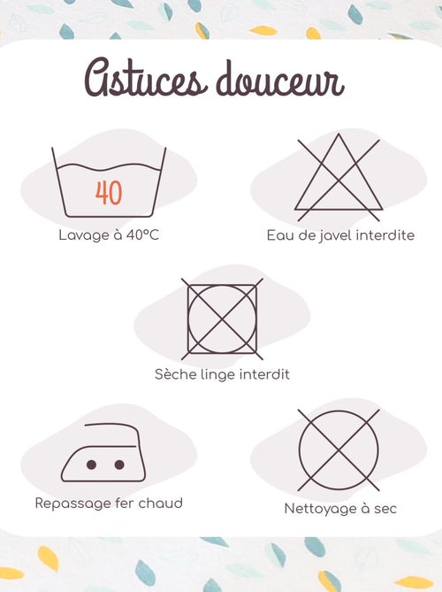 Sábana bajera cuna bebé modelo hoja - Kiabi