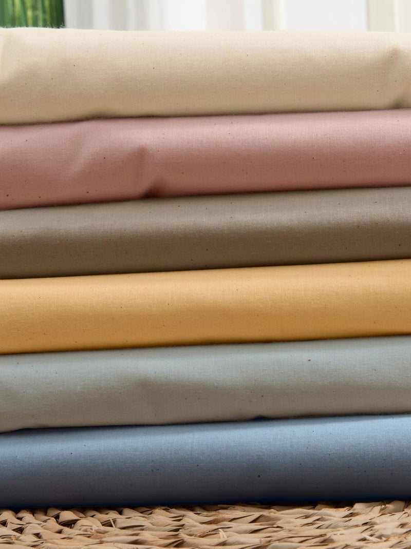 Sábana bajera de 100% algodón biológico Beige oscuro - Kiabi