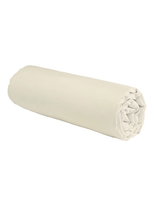 Sábana bajera de algodón de 57 hilos, lisa, con una altura de 25 cm. - Kiabi