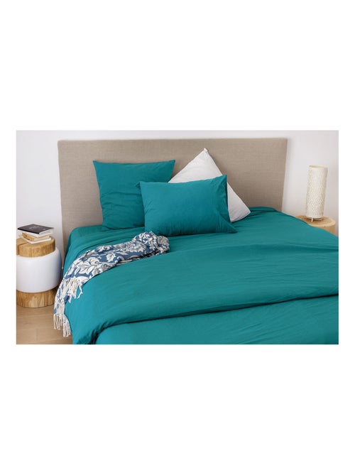 Sábana bajera de algodón lavado Oekotex - Kiabi