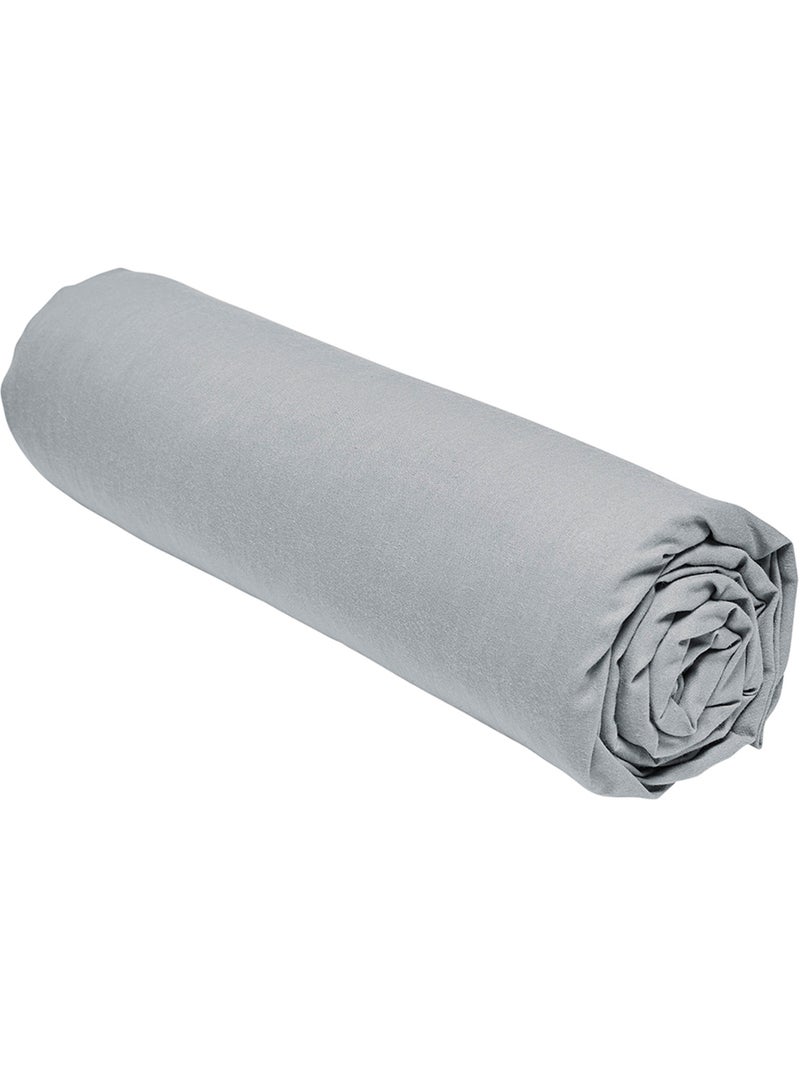 Sábana bajera de algodón lisa - Afibel Gris - Kiabi