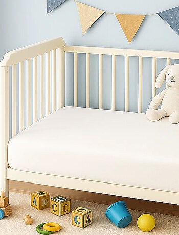 Sábana bajera de algodón orgánico blanca