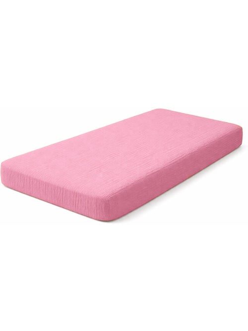 Sábana bajera de algodón orgánico rosa - Kiabi Sábana bajera de algodón orgánico rosa - Kiabi