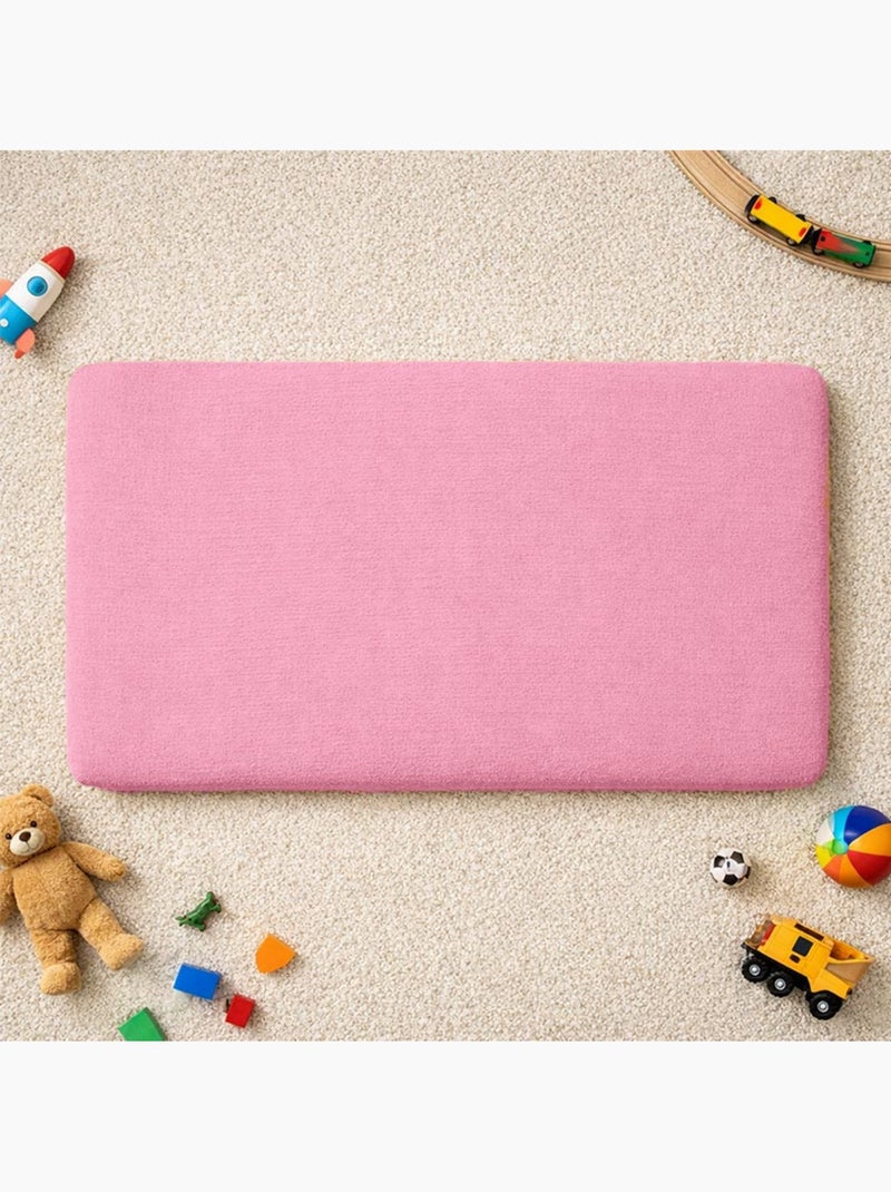 Sábana bajera de algodón orgánico rosa Rosa - Kiabi
