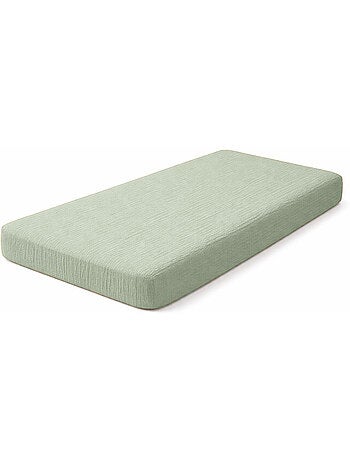 Sábana bajera de algodón orgánico verde