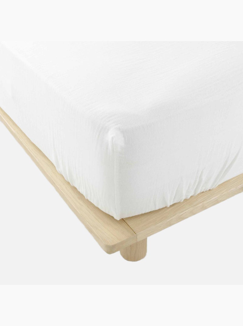 Sábana bajera de gasa de algodón Blanco - Kiabi