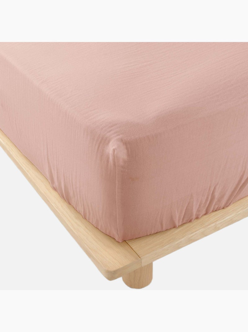 Sábana bajera de gasa de algodón Rosa - Kiabi