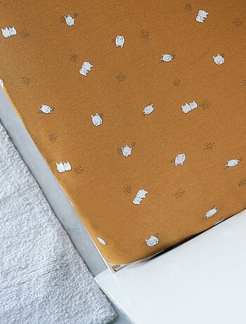 Sábana bajera de jersey de algodón con diseño infantil