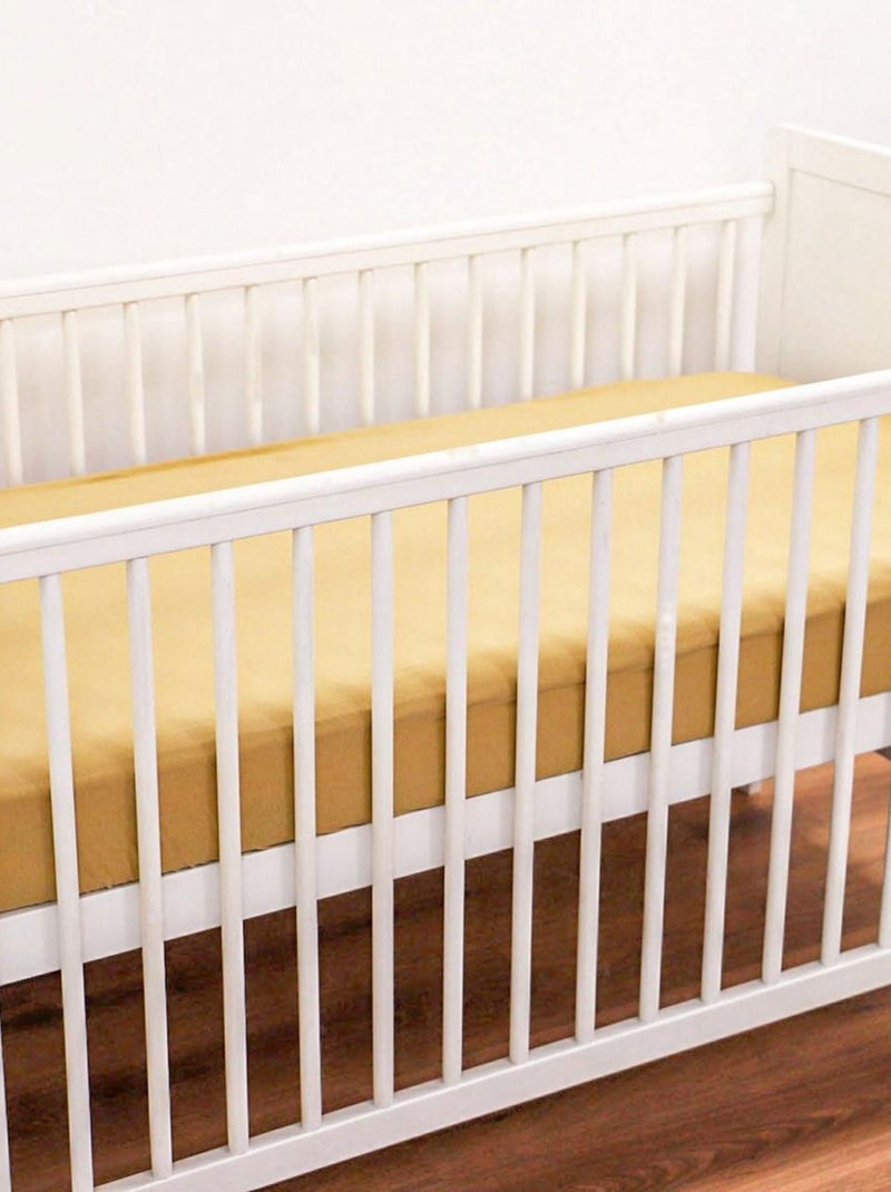Sábana bajera de jersey elástico de 120 hilos para niños KIDOR Marrón caramelo - Kiabi