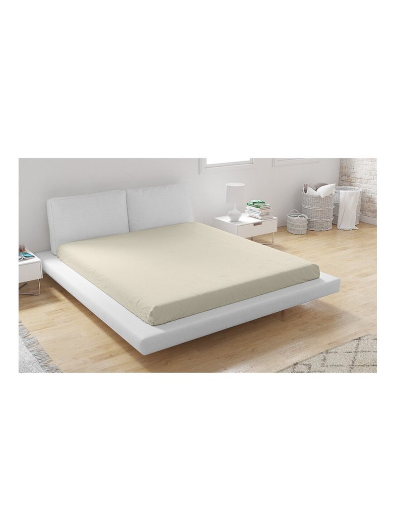 Sábana bajera de microfibra Beige - Kiabi