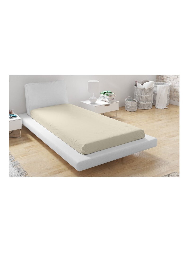 Sábana bajera de microfibra Beige - Kiabi