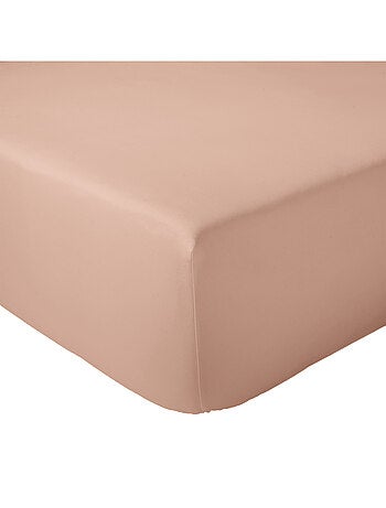 Sábana bajera de percal de algodón liso con fuelle de 40 cm