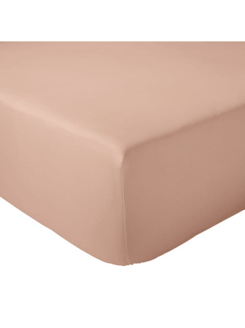 Sábana bajera de percal de algodón liso con fuelle de 40 cm - Kiabi Sábana bajera de percal de algodón liso con fuelle de 40 cm - Kiabi