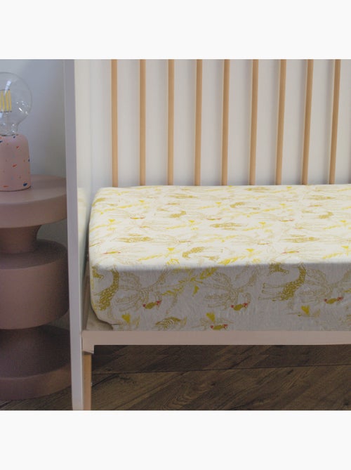 Sábana bajera de punto infantil con estampado de animales de la sabana - Kiabi Sábana bajera de punto infantil con estampado de animales de la sabana - Kiabi