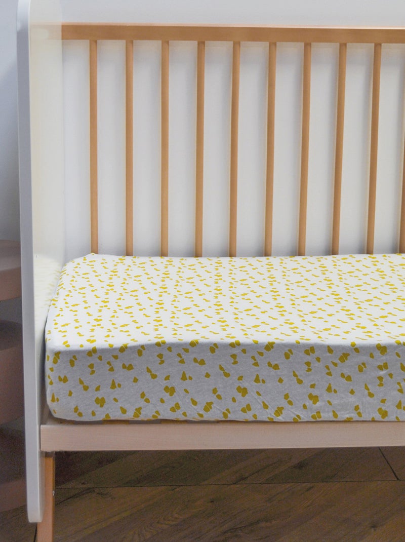 Sábana bajera de punto infantil con estampado sabana Amarillo - Kiabi