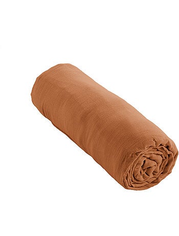 Sábana bajera – doble gasa de algodón 125 g/m² – bolsillo 30 cm - gaïa