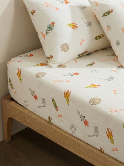 Sábana bajera individual (140 x 200) de algodón - Kiabi Home - Kiabi