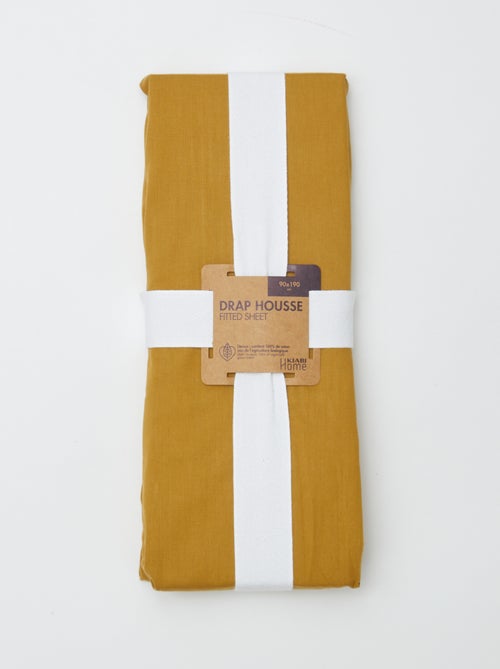 Sábana bajera individual (90x190) de algodón - Kiabi Home - Kiabi