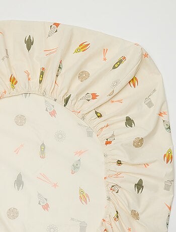 Sábana bajera ajustable individual (90x190) de algodón - Kiabi Home