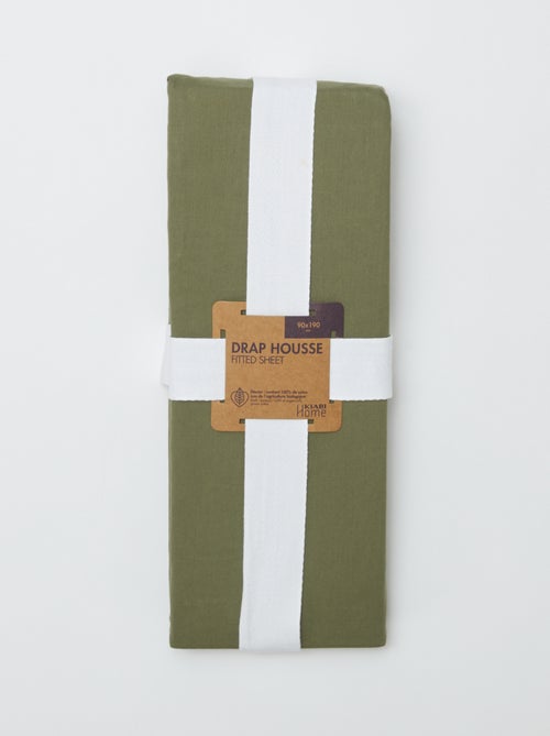 Sábana bajera individual (90x190) de algodón - Kiabi Home - Kiabi