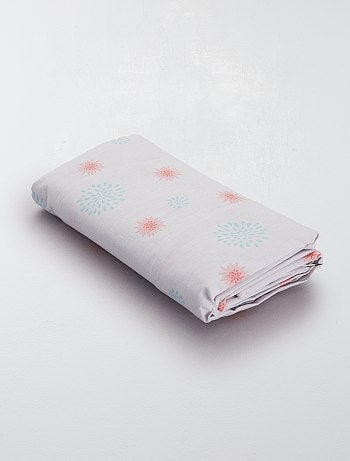 Sábana bajera individual con estampado de 'flores' - Kiabi