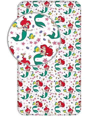 Sábana bajera infantil ariel la sirenita disney princess 90 x 200 cm - algodón