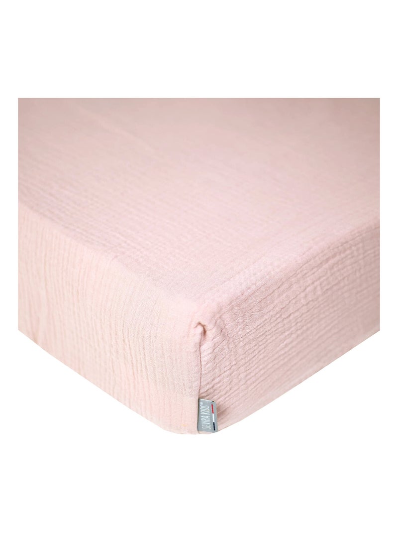 Sábana bajera infantil gasa algodón | SEVIRA KIDS Rosa viejo - Kiabi