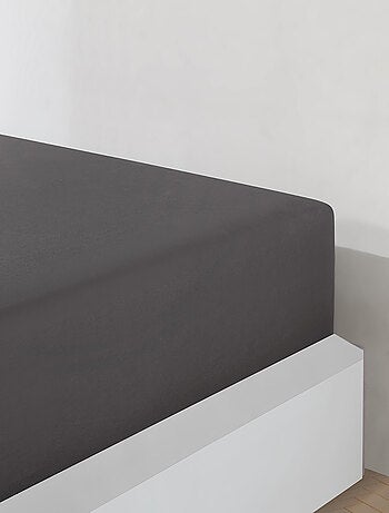 Sábana bajera jersey algodón-Antracita